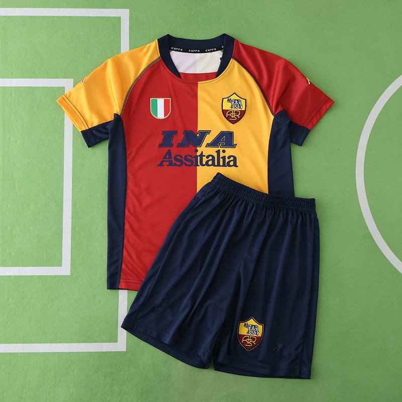 13738a3930 0001 A.S. Roma home retro Kids kit - Imagen 1