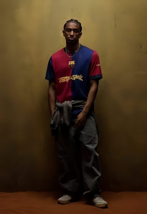 ⁦【in stock】Limited Edition FC BARCELONA X TRAVIS SCOTT jersey. FC Barcelona 24/25 Men’s Kit Player version⁩ - الصورة ⁦4⁩