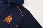 2425 Olympique de Marseille navy blue Hooded Long zipper jacket set – Image 8