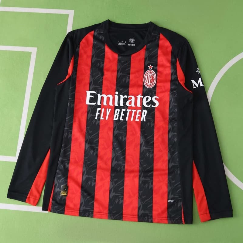 4c7e3c8463 2526 season A.C. Milan home Long sleeved Fan version - Image 1