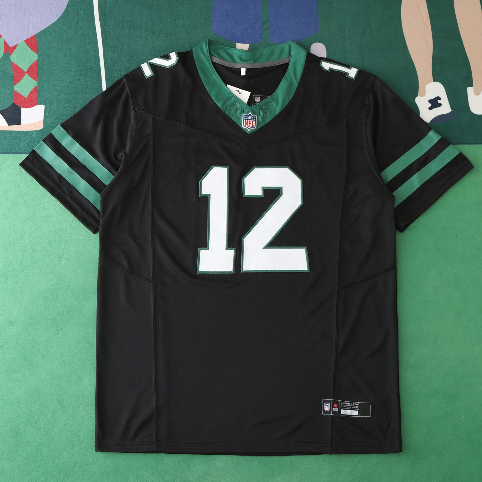 57530c4c83 2425 New York Jets black 3th generation 12#NAMATH – Image 1
