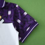 ⁦9293 ACF Fiorentina away retro Kids kit⁩ - الصورة ⁦6⁩