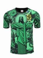 2526 Brazil Jesus Training clothes suit Short sleeve Fan version - 图片 10