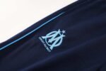 2425 Olympique de Marseille navy blue Hooded Long zipper jacket set – Image 3