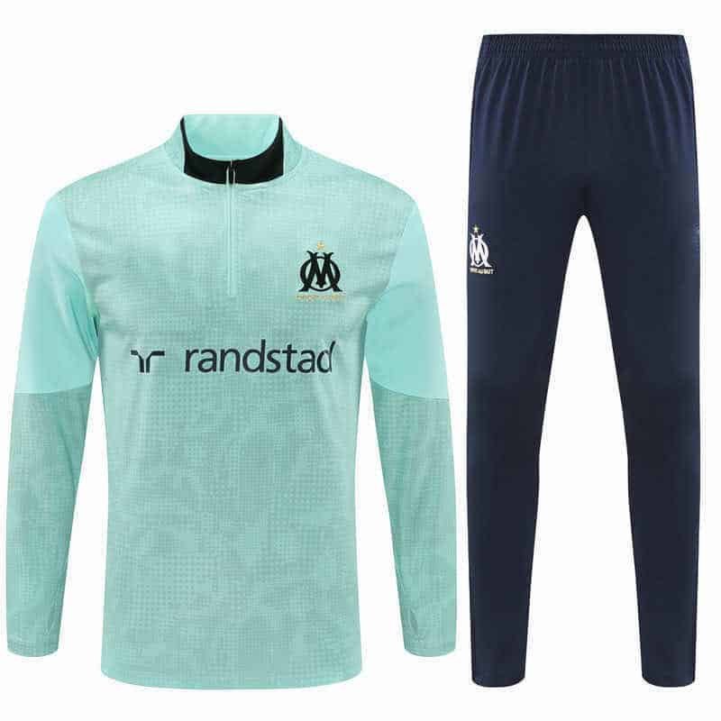 7fe81f6eb6-1 2526 season Olympique de Marseille Half zip training suit set – Image 1