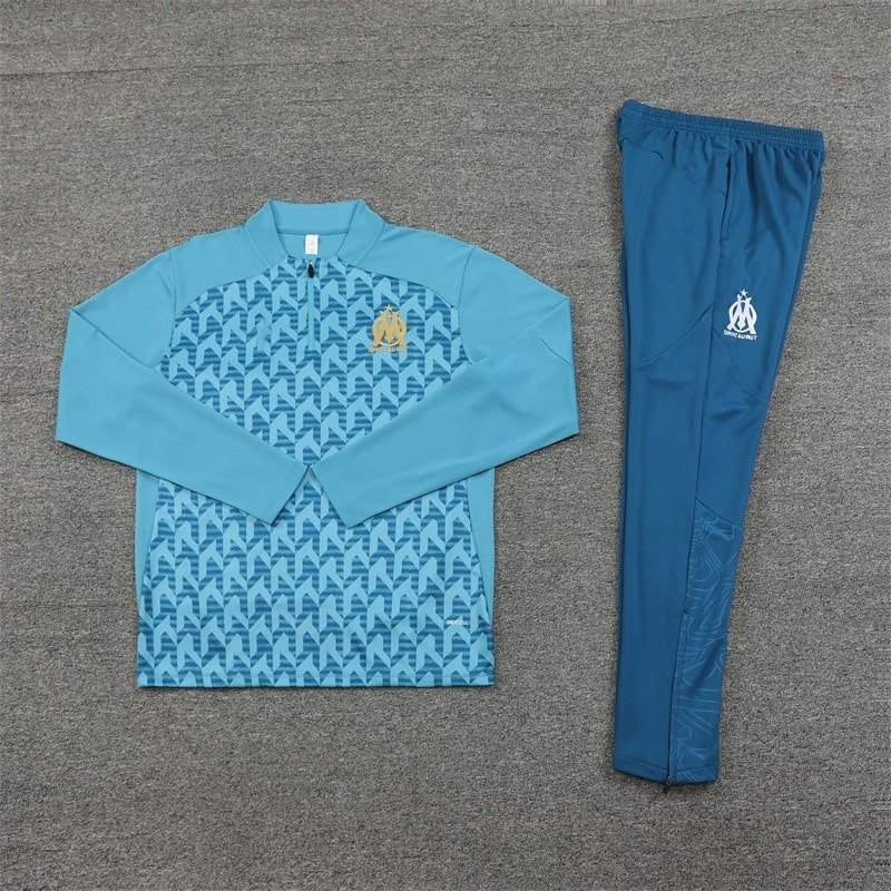 8dc8cbb739-1 2425 Olympique de Marseille wathet Training suit set - الصورة 1