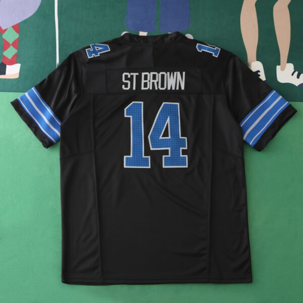 2425 Detroit Lions black 3th generation 14#STBROWN - Imagen 2