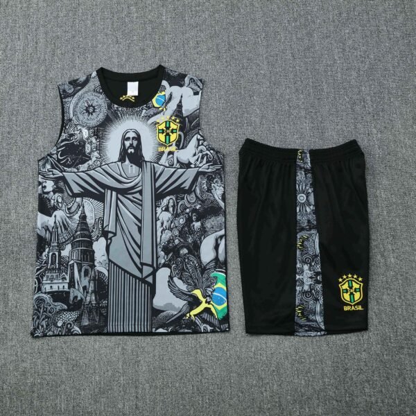 ⁦2526 season Brazil Jesus Training clothes suit vest Fan version⁩ - الصورة ⁦3⁩