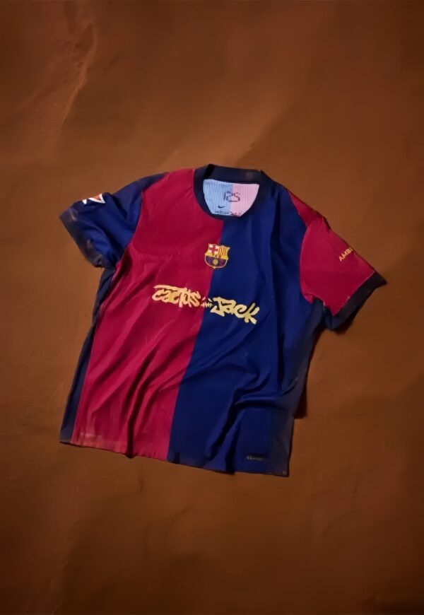 ⁦【in stock】Limited Edition FC BARCELONA X TRAVIS SCOTT jersey. FC Barcelona 24/25 Men’s Kit Player version⁩ - الصورة ⁦8⁩