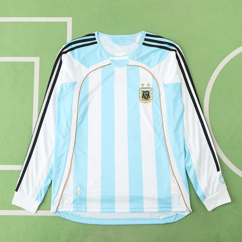a738e6106e 2006 season Argentina home Long sleeved retro Fan version - Imagen 1