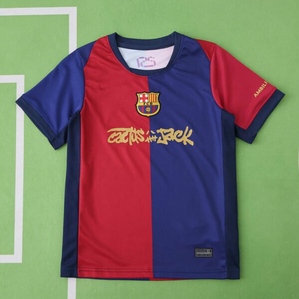 Men's away jersey Limited Edition Travis Scott 24/25. FC Barcelona home Kids kit - Image 2