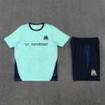 2526 season Olympique de Marseille Training clothes suit Short sleeve Fan version - Imagem 2