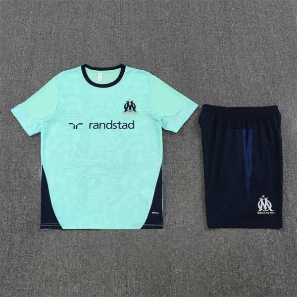 2526 season Olympique de Marseille Training clothes suit Short sleeve Fan version - Imagem 2