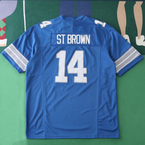 2425 Detroit Lions blue 3th generation 14#ST BROWN - immagine 2