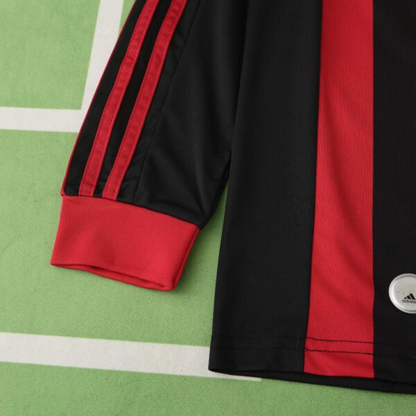 0910 season A.C. Milan home Long sleeve retro Fan version - Imagen 6