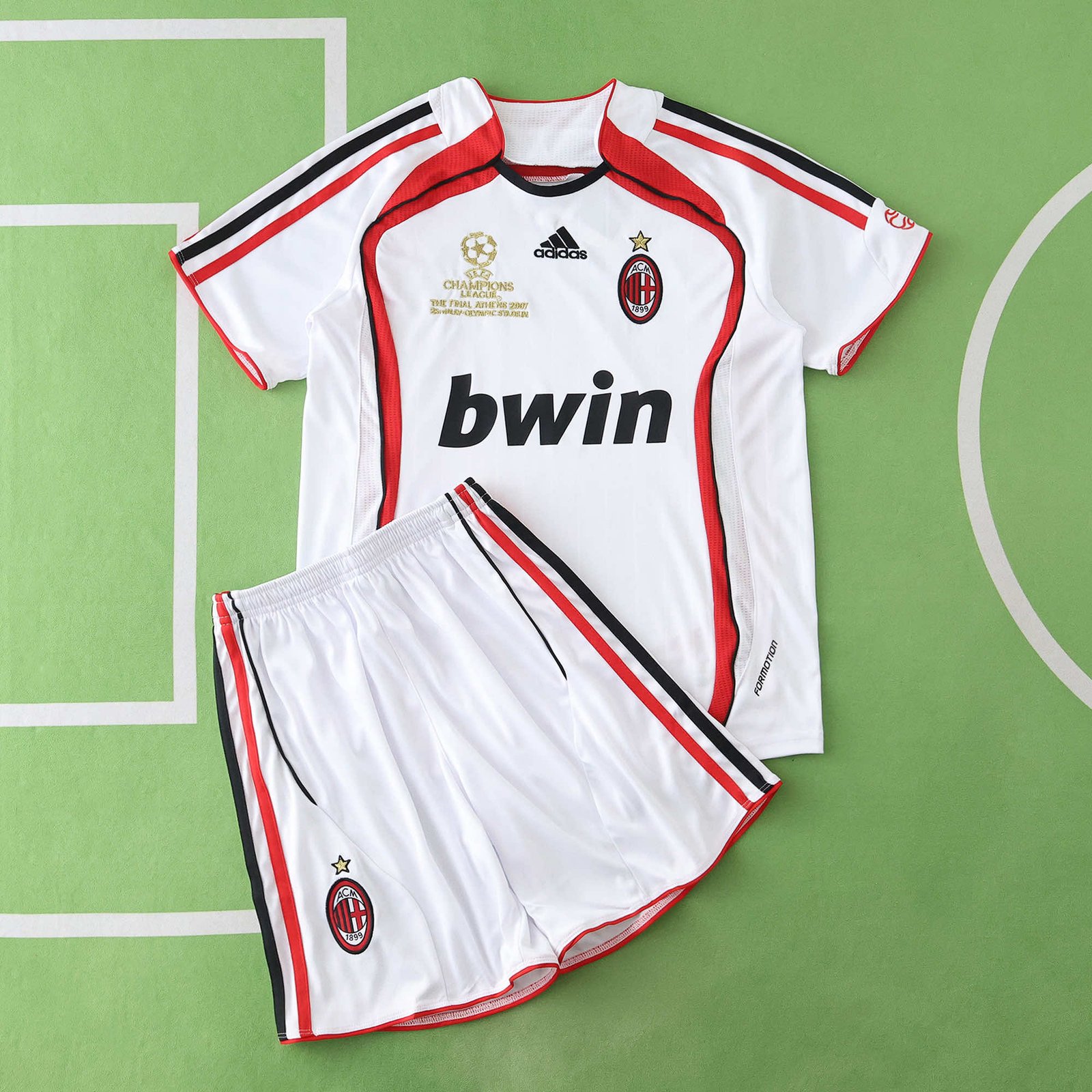 e3e9f841de 0607 A.C. Milan away retro Kids kit – Image 1