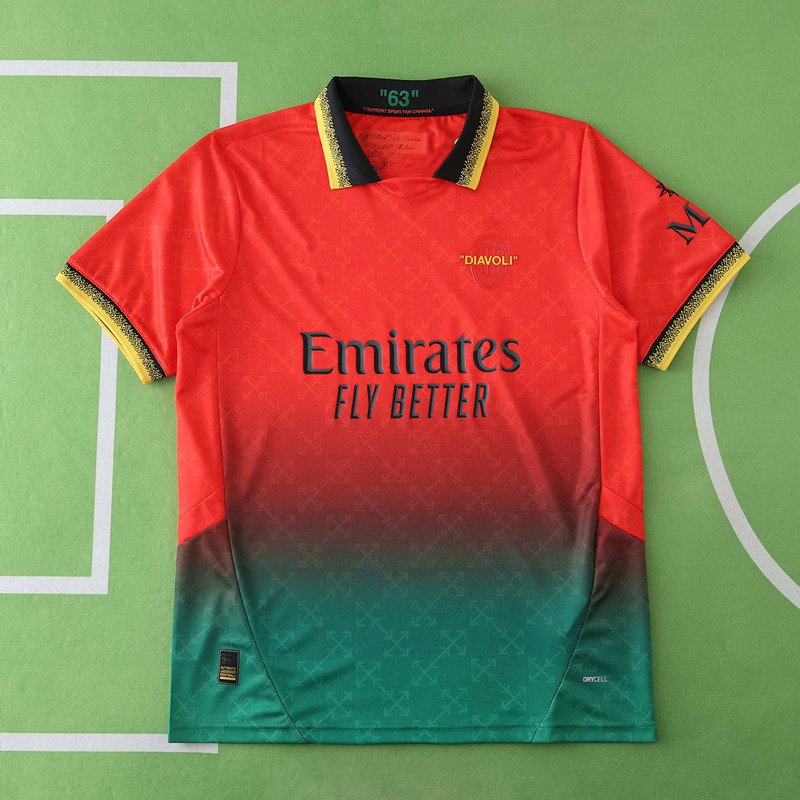 f653d5b08c 2425 season A.C. Milan x OFF-WHITE Fan version - Billede 1