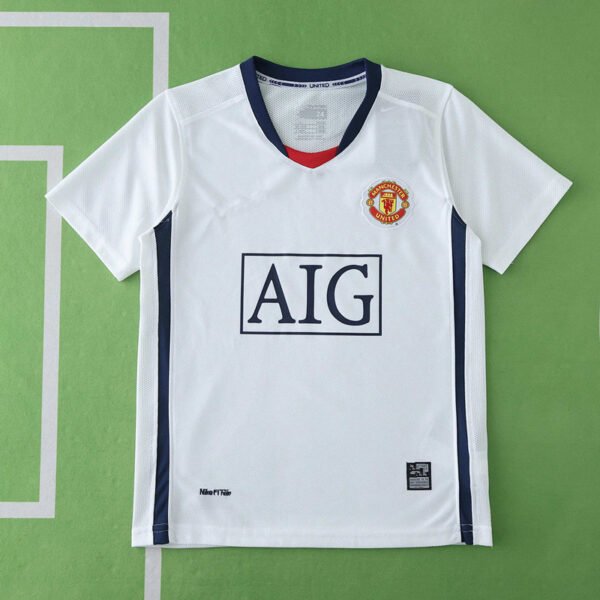 ⁦0809 Manchester United F.C. away retro Kids kit⁩ - الصورة ⁦4⁩