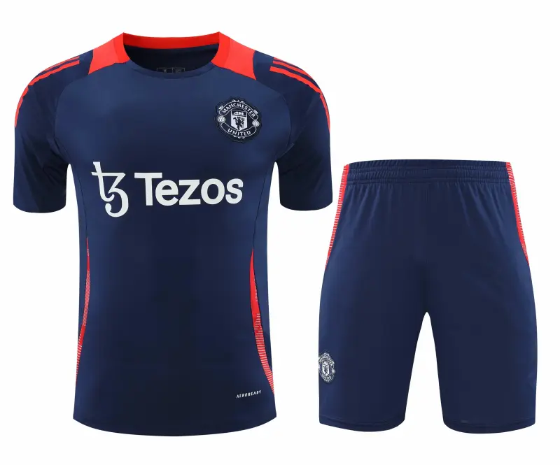 244fe81206 2425 Manchester United F.C. Training clothes suit Short sleeve Fan version – Image 1