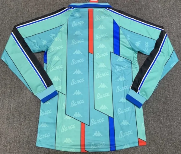 9697 season  Barcelona away long sleeved retro Fan version - Image 3