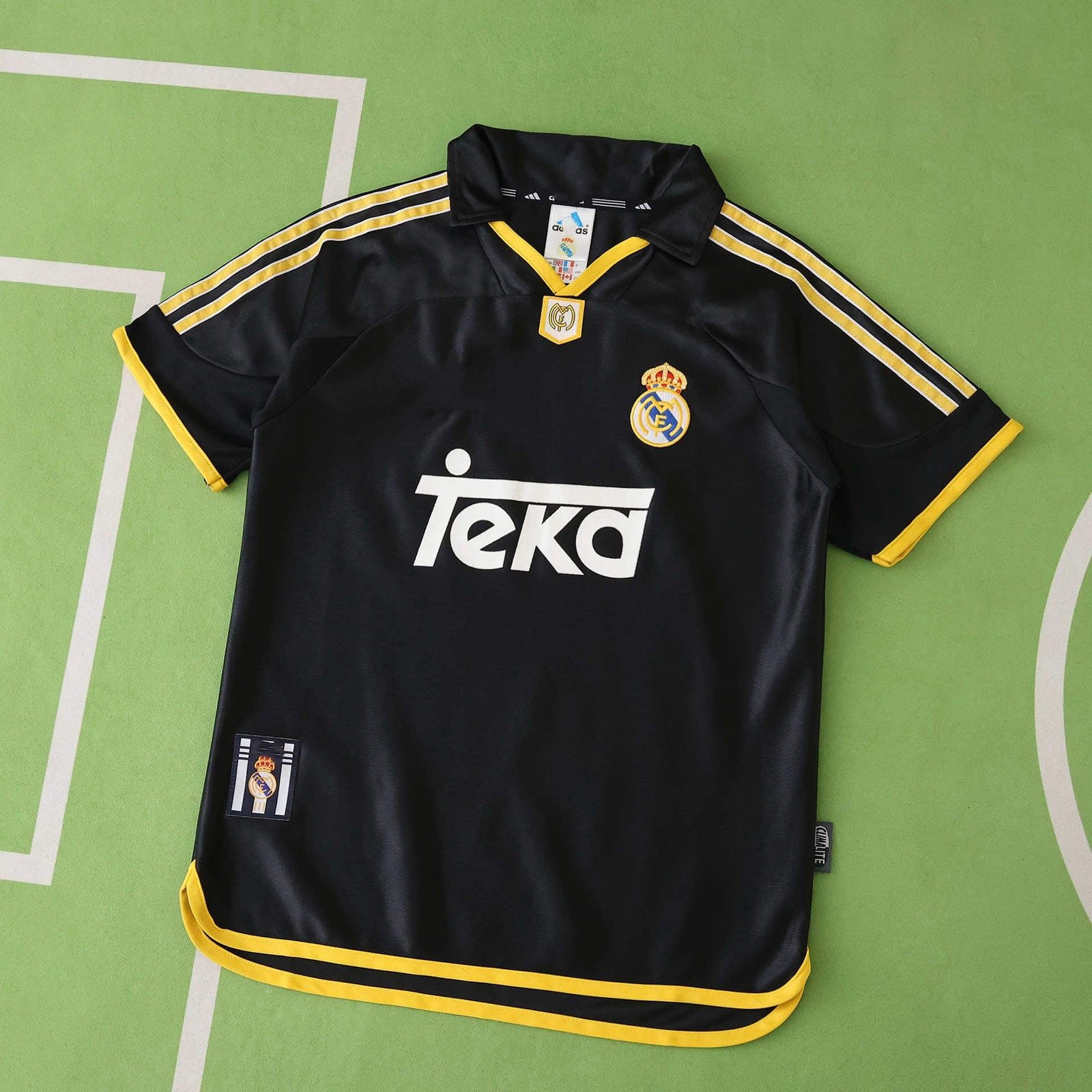 d2ded7aef4 9900 season Real Madrid CF away retro Kids kit - Afbeelding 1